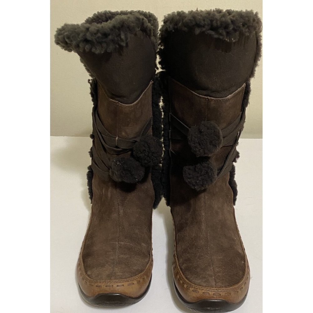 The North Face Isabell II Women's Faux Fur Lined Suede Mid Calf Boot Brown US 7
